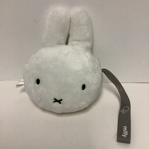 Miffy Plush Bag White Zippered Pouch with Clear Window Dick Bruna Bunny - Picture 1 of 12